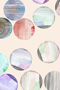 Círculos abstratos em tons pastel de cartissi