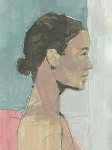 Perfil feminino sereno de cartissi