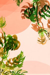 Abstrato de folhas tropicais suaves de cartissi