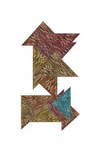 Setas geométricas com textura de cartissi