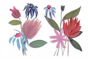 Flores abstratas vibrantes de cartissi