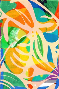 Folhas abstratas vibrantes de cartissi