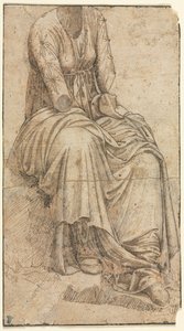 Copy of a Roman Statue of a Seated Woman de circle of Domenico Ghirlandaio