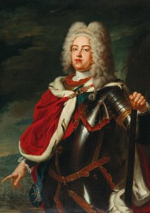 Frederico Augusto II, eleitor da Saxônia e futuro rei Augusto III da Polônia como príncipe herdeiro. de Ádam Mányoki
