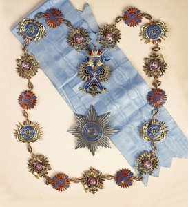 As insígnias da Ordem de Santo André apóstolo, a primeira chamada, segunda metade do século XIX.