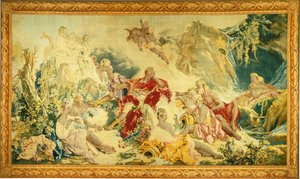 Sonhar com Rinaldo de design and cartoon by François Boucher; woven under the direction of Jean Baptiste Oudry and Nicolas Besnier at