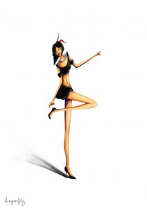 Pose elegante de moda de dragonfly