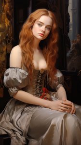  Uma personagem feminina, obra-prima de arte digital, impressões emolduradas em tela