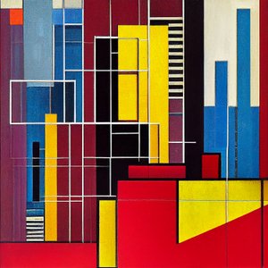 Vista da cidade de Boston, tela colorida abstrata, impressão de parede Arte a pedido