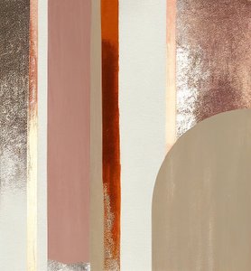 Pintura digital, linhas abstractas castanhas, parede Impressão de arte a pedido