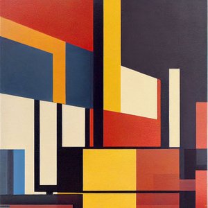Formas geométricas Pintura sobre tela, impressão a pedido