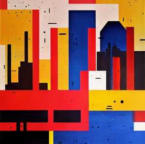 Arte de formas geométricas, impressões de arte em tela, cores nativas