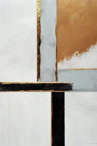 Impressões de arte de parede douradas, Tela abstracta com efeito dourado,