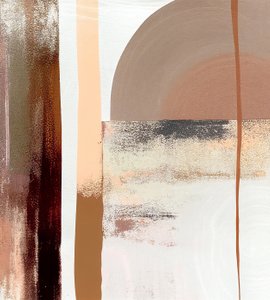 Cores cinzentas e castanhas, pintura abstrata, Pintura de parede | Impressões em tela