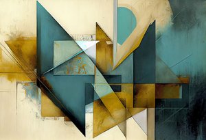 Tela moderna de meados do século, formas de arte abstrata, arte de parede para impressão