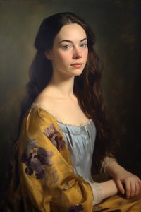 Pintura de retrato de uma bela supermodelo feminina Século XVIII | Impressões em tela, Arte de parede | Impressões em tela