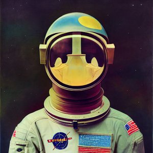 pintura abstrata de um astronauta no espaço, Arte para imprimir online