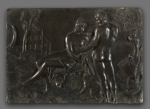 Vênus e Adônis de follower of Georg Raphael Donner