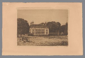 Vista de um prado em Waterland Estate de jonkheer Barthold Willem Floris van Riemsdijk