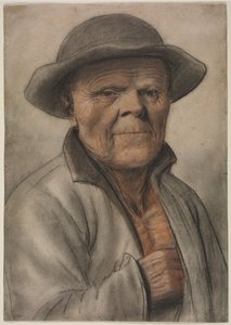 Retrato de um velho de manner of Nicolas Lagneau