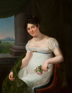 Metade do comprimento, retrato, de, la duchesnois