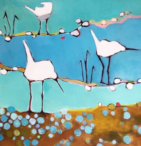 Aves aquáticas caprichosas de phyllis adams
