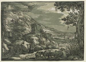 Paisagem Arcádia de possibly after Esaias van de Velde