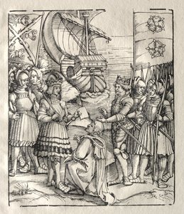 Maximiliano faz as pazes com Henrique VII de possibly by Peter Flötner