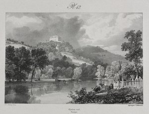 Viagens pitorescas e românticas na França antiga. Auvergne: Castelo Novo de probably by Antoine Louis Barye
