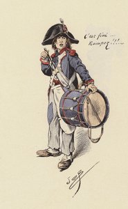 Baterista rapaz (cor litho) de pseudonym for Onfray de Breville Jacques Job