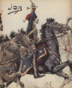 Cavaleiro francês das Guerras Napoleónicas (cor litho)