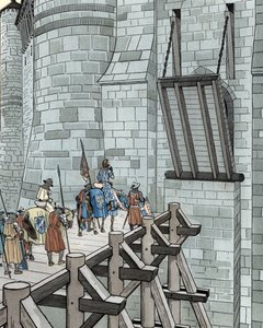 Guerra dos Cem Anos: Philippe VI de Valois pede asilo no Château de Broye (1346) de pseudonym for Onfray de Breville Jacques Job
