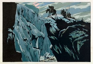 Jacques Marie Gaston Gaston Onfray de Breville dit JOB (1858 - 1931); Ilustração do livro "Les epees de France": Morte de Roland a Roncevaux em 778; Coll, Part. de pseudonym for Onfray de Breville Jacques Job