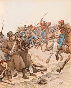 Jacques Marie Gaston Onfroy de Breville dit JOB (1858-1931) - Militares franceses durante as campanhas de Napoleão apelidados de Marie Louise em 1815 lutando contra os cossacos, Coleção Privada de pseudonym for Onfray de Breville Jacques Job