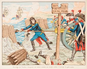Jacques Marie Gaston Onfroy de Breville dit JOB (1858-1931) - O próprio Napoleão Bonaparte carregou a arma para os tambores dos destemidos na sede de Toulon em 1793, Coleção Privada de pseudonym for Onfray de Breville Jacques Job