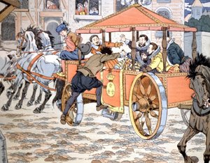 Assassinato de Henrique IV, c.1900 (ilustração) de pseudonym for Onfray de Breville Jacques Job