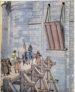 Abram, é a fortuna da França! (ou "Abra, é a desgraça do rei da França!") Palavras do rei da França Philip VI dit Philippe de Valois (1293-1350) chega em frente à ponte Levis, no Chateau de Broye, perto de Crecy. Ele foi ferido na Batalha de pseudonym for Onfray de Breville Jacques Job