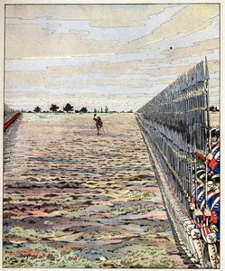 Disparem as primeiras, senhores, palavras inglesas do Conde de Auteroche pronunciadas na Batalha de Fontenoy em 11/05/1745 durante a Guerra da Sucessão Austríaca (1740-1748). Ilustração de Job (Jacques Marie Gaston Onfray e Breville) (Jacques-Marie) (185 de pseudonym for Onfray de Breville Jacques Job