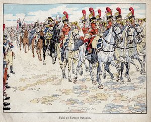 O exército francês entra em Berlim, 27 de Outubro de 1806 - litografia de Job (Jacques Onfroy de Breville) de "Le Grand Napoleon des Petites Enfants" 1893 de pseudonym for Onfray de Breville Jacques Job