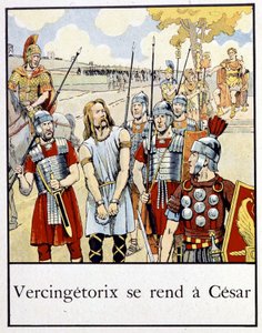 Vercingetorix rende-se a César - em "Petite histoire de France" de Jacques Bainville, ed. Mane de pseudonym for Onfray de Breville Jacques Job