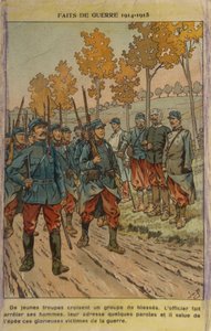 Primeira Guerra Mundial: Honrar os feridos (ilustração) de pseudonym for Onfray de Breville Jacques Job