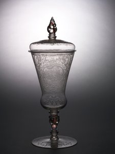 Cálice Coberto, c.1715 (vidro) de school Bohemian