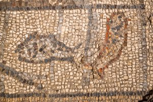 Mosaico de Timóteo, século VI (mosaico) de School Italian