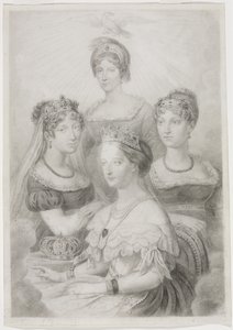 Mulheres Bonaparte de studio of A. W. A. Plâté Studio (Ceylonese)