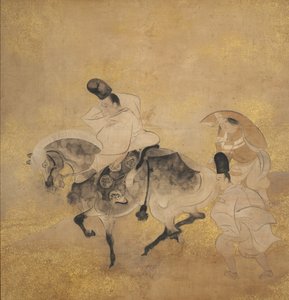Atravessando em Sano de studio of Tawaraya Sōtatsu