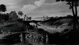 Paisagem com Figuras, c. 160025. de the younger Joos de Momper