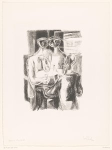 Casal à mesa