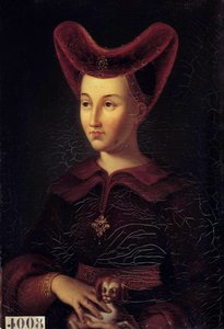 Retrato de Marguerite de Baviere, Duquesa de Borgonha (1363-1423) Pintura de Vincent Nicolas Raverat (1801-1865) a partir de um original de 1423. 1847. Sol 0,42x0,3 m de vincent Nicolas Raverat