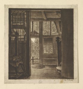 Interior da casa de Rembrandt de weduwe Dietrich