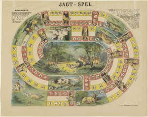 Jagt-Spel (título no objeto) de weduwe Elias Spanier and Zn